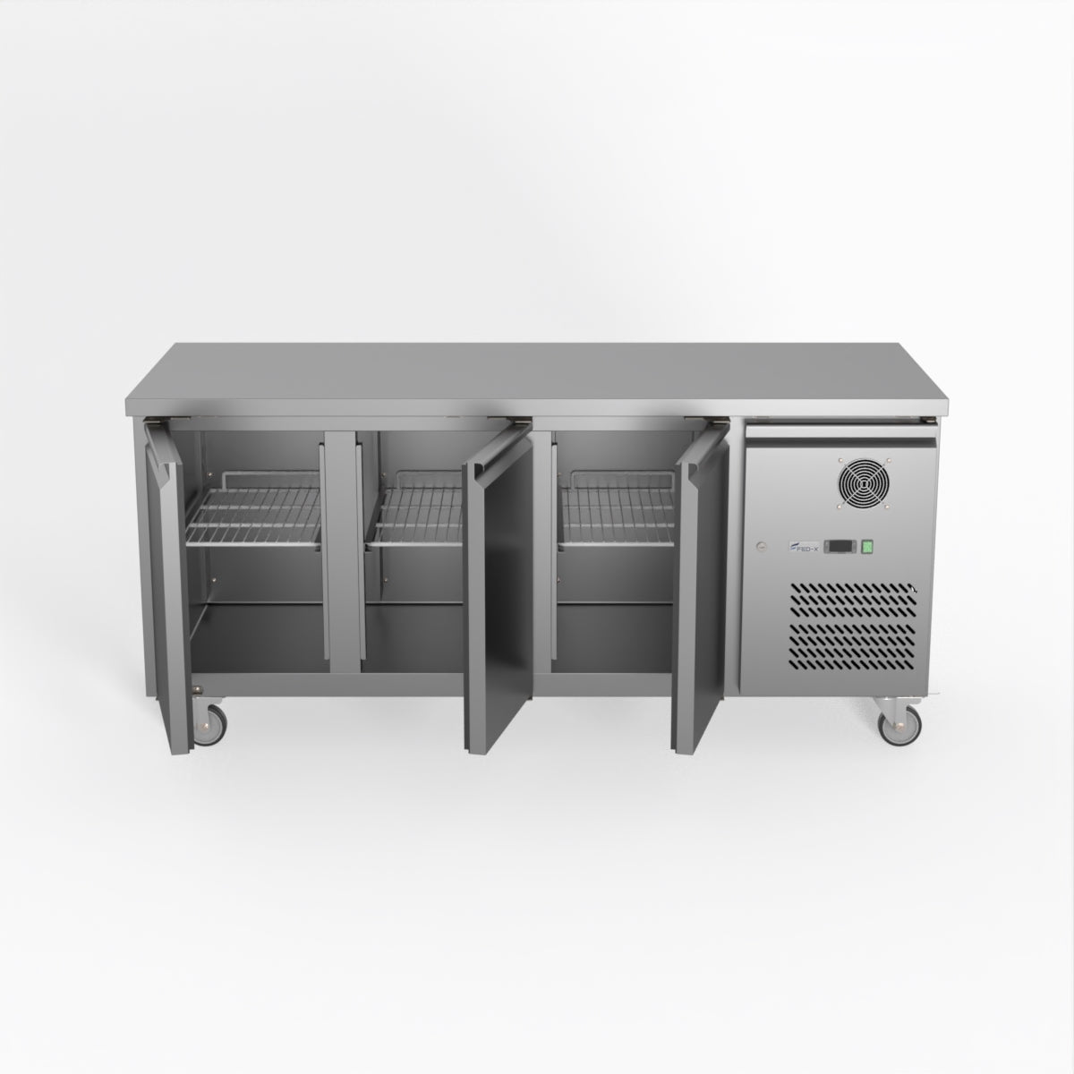 Thermaster Fed-X S/S Three Door Bench Freezer XUB7F18S3V