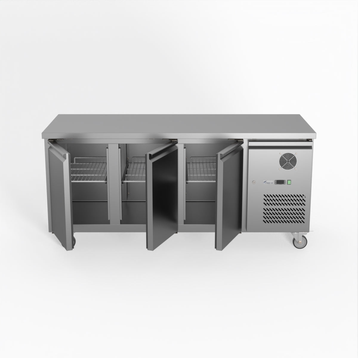 Thermaster Fed-X S/S Three Door Bench Freezer XUB7F18S3V