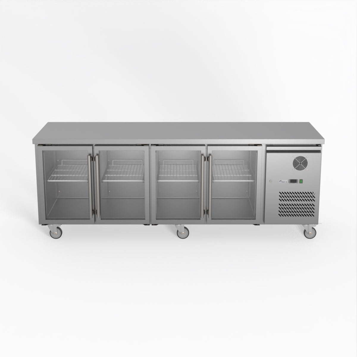 Thermaster Fed-X Four Glass Door Bench Fridge XUB7C22G4V