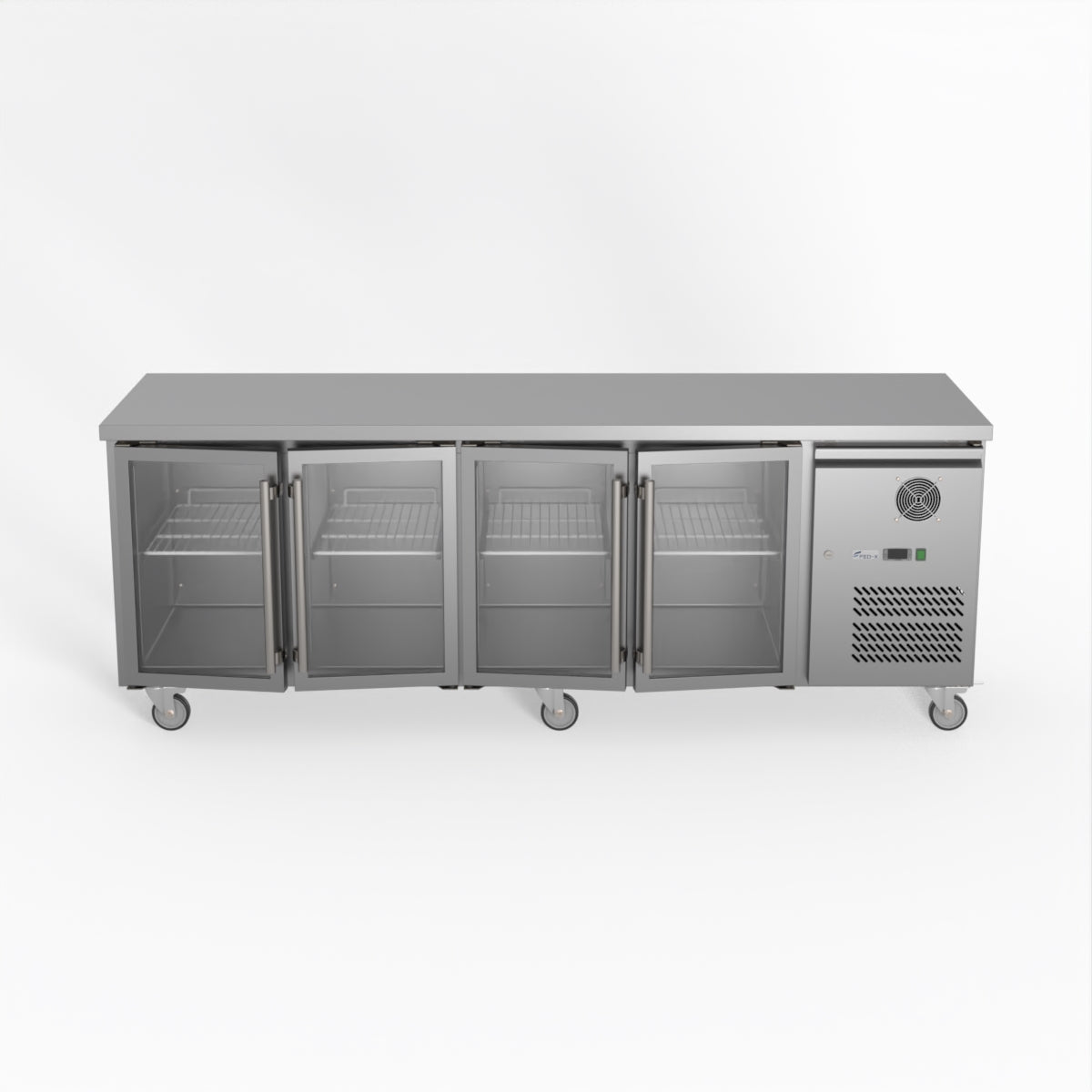 Thermaster Fed-X Four Glass Door Bench Fridge XUB7C22G4V