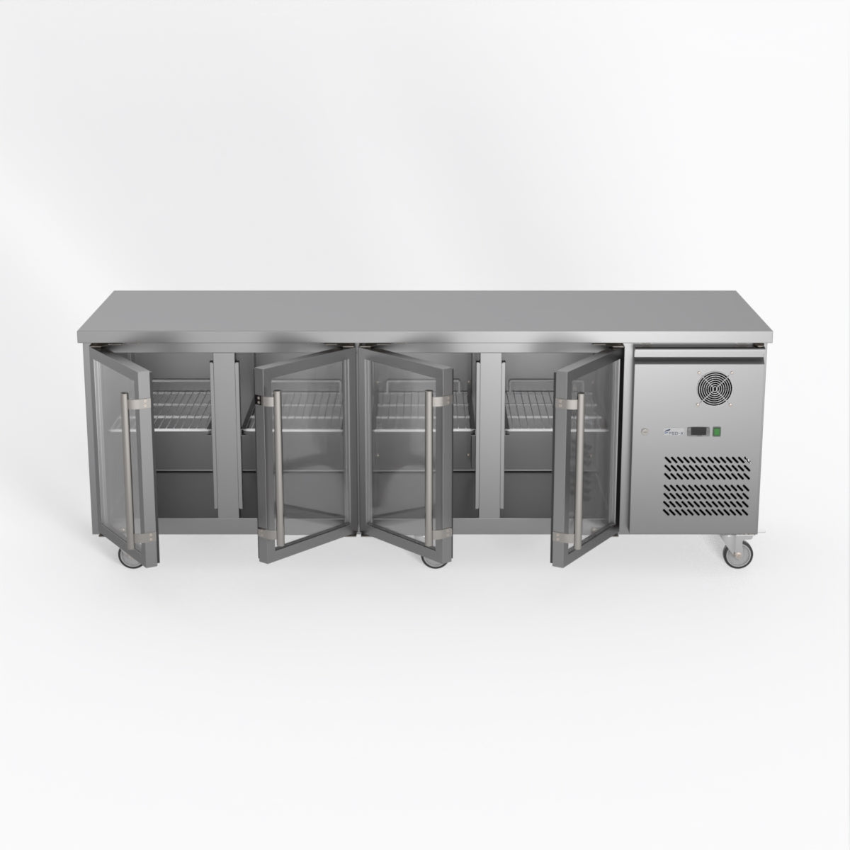 Thermaster Fed-X Four Glass Door Bench Fridge XUB7C22G4V