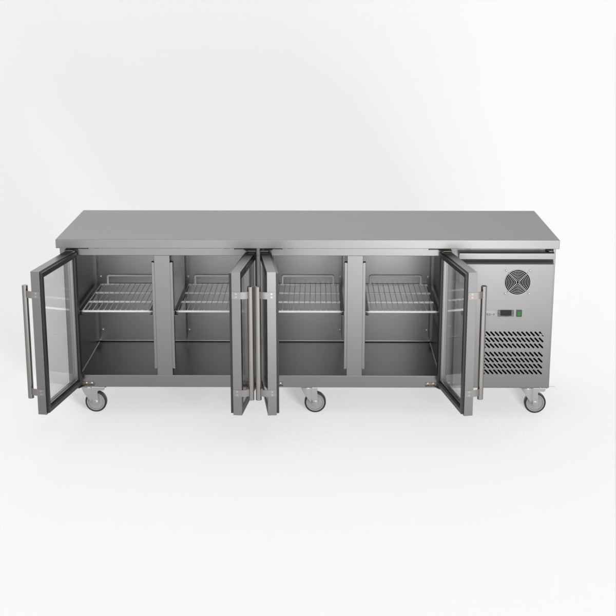 Thermaster Fed-X Four Glass Door Bench Fridge XUB7C22G4V