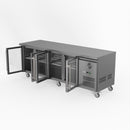 Thermaster Fed-X Four Glass Door Bench Fridge XUB7C22G4V