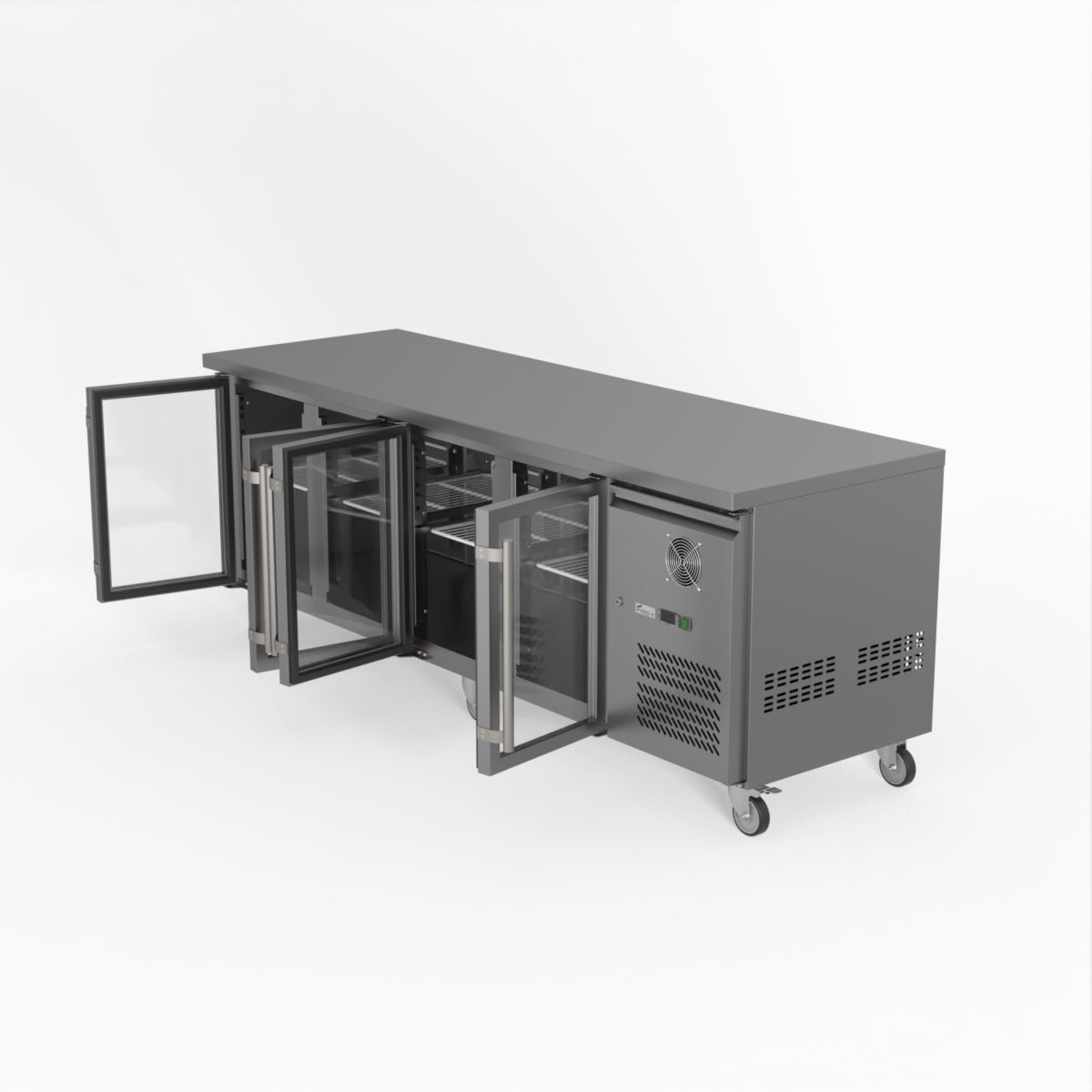 Thermaster Fed-X Four Glass Door Bench Fridge XUB7C22G4V