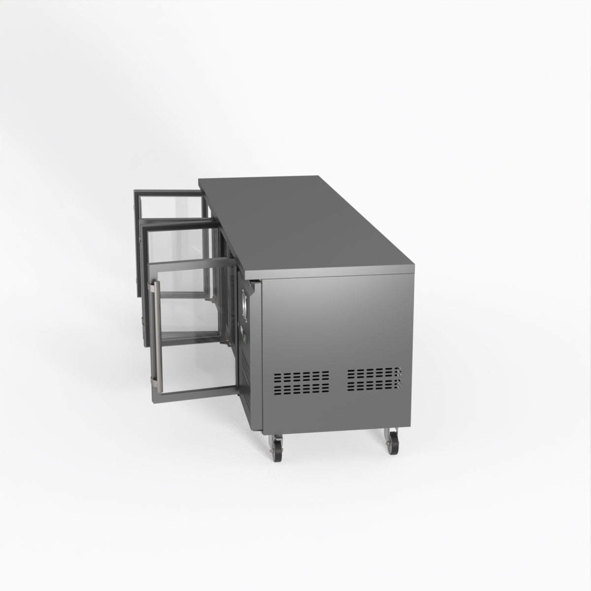 Thermaster Fed-X Four Glass Door Bench Fridge XUB7C22G4V