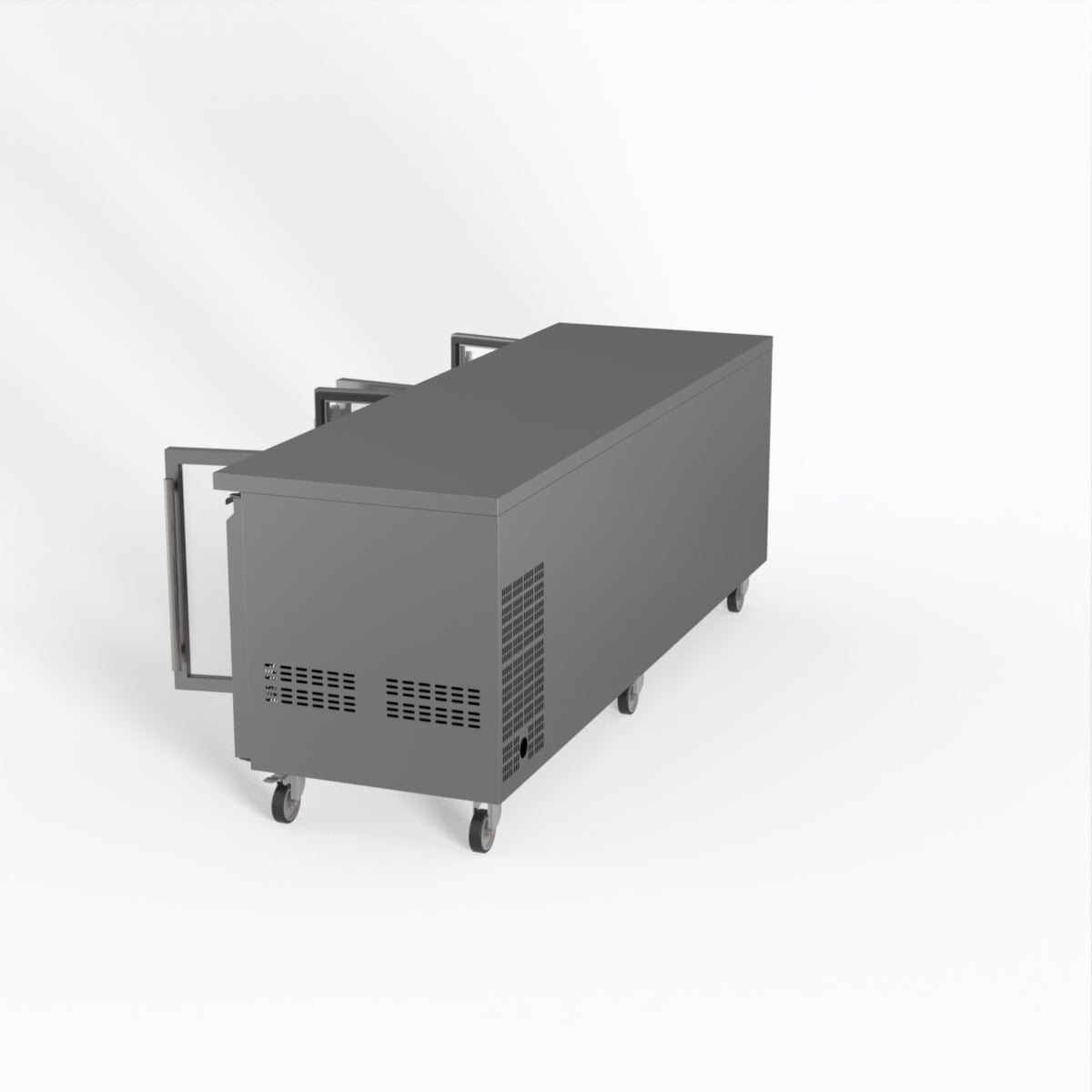 Thermaster Fed-X Four Glass Door Bench Fridge XUB7C22G4V