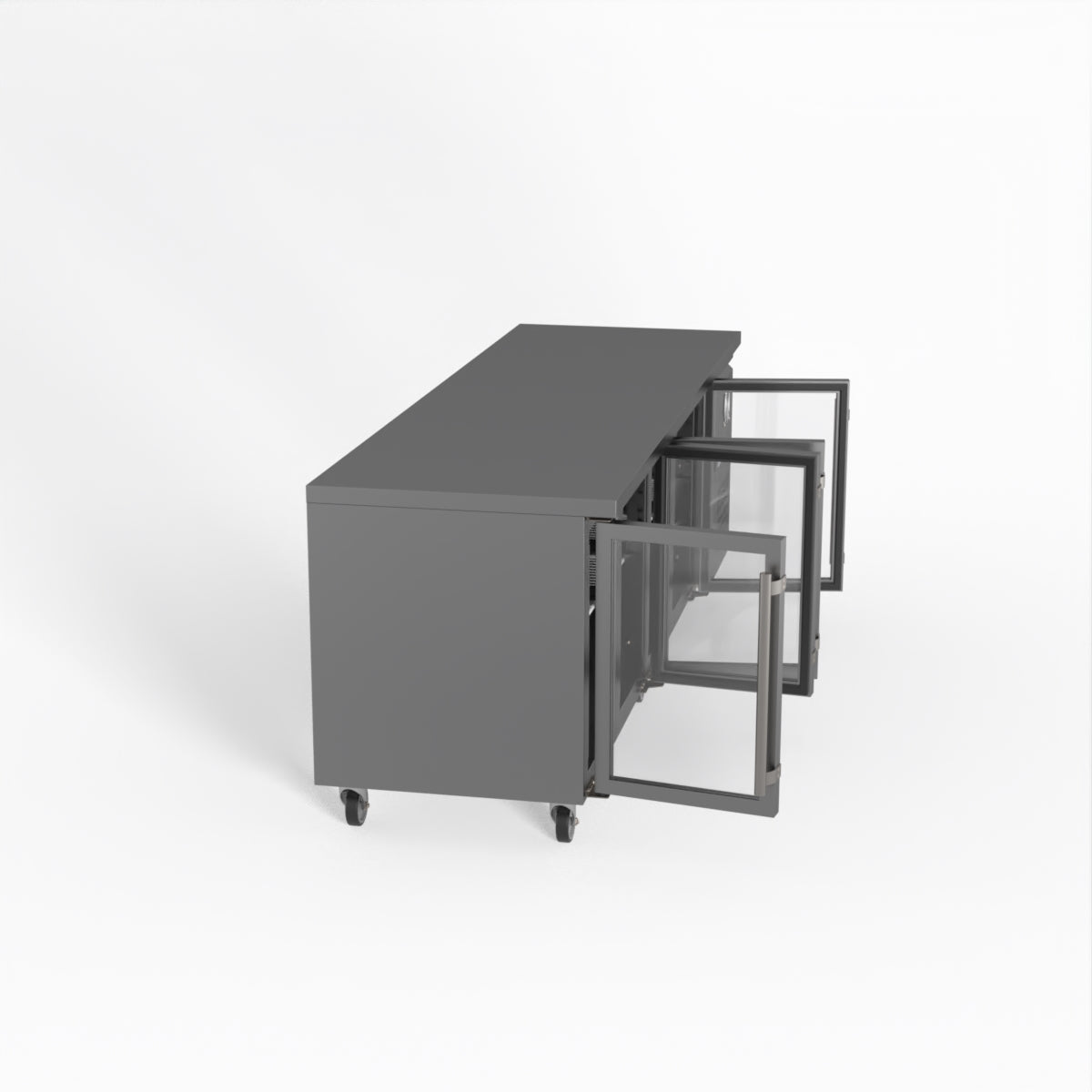 Thermaster Fed-X Four Glass Door Bench Fridge XUB7C22G4V