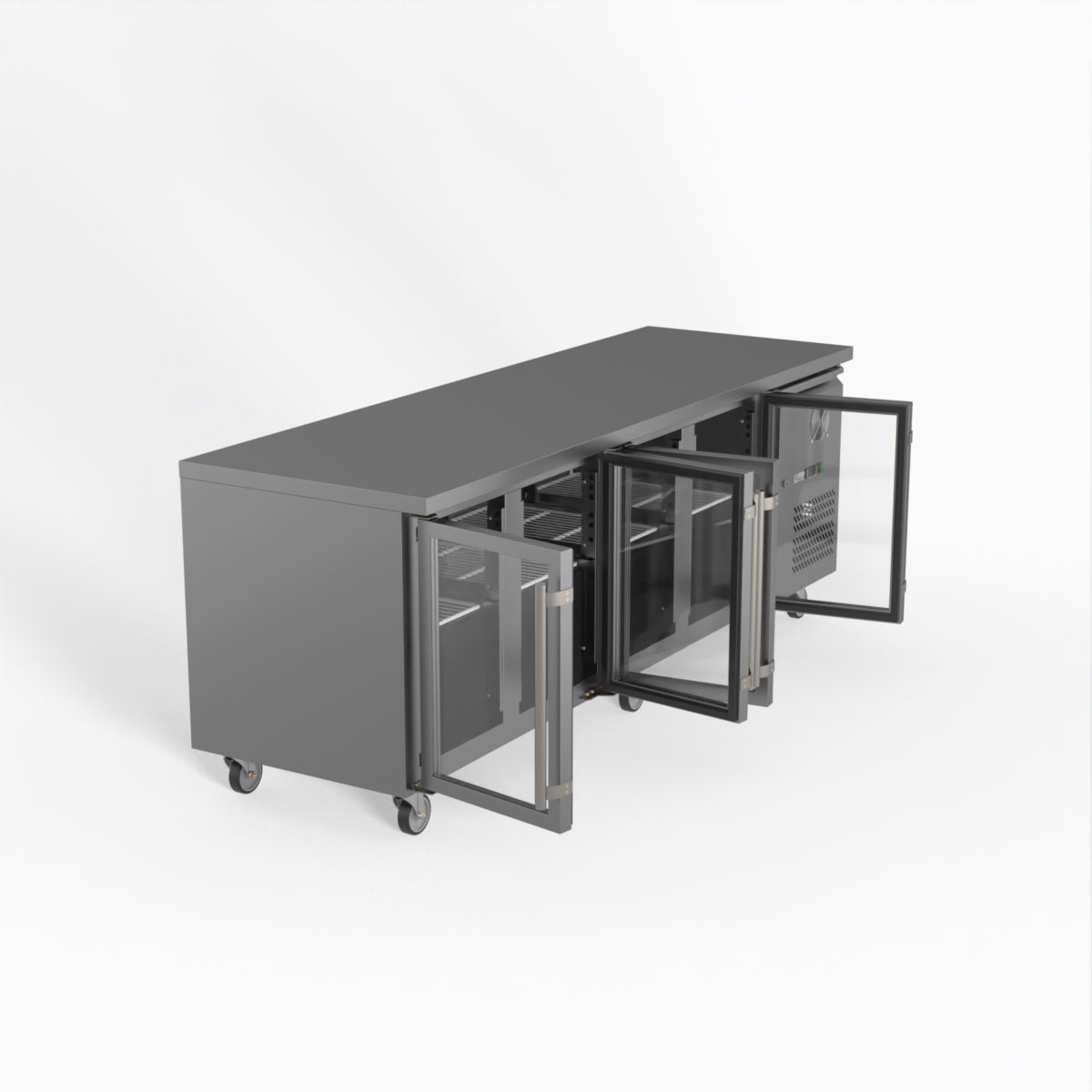 Thermaster Fed-X Four Glass Door Bench Fridge XUB7C22G4V