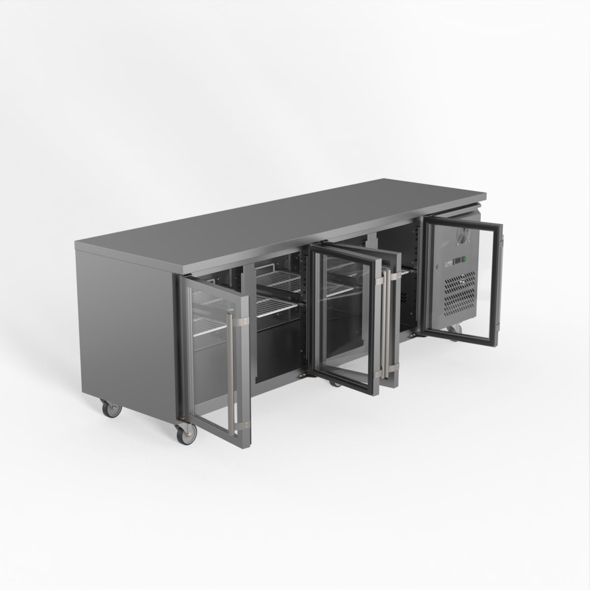 Thermaster Fed-X Four Glass Door Bench Fridge XUB7C22G4V