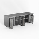 Thermaster Fed-X Four Glass Door Bench Fridge XUB7C22G4V