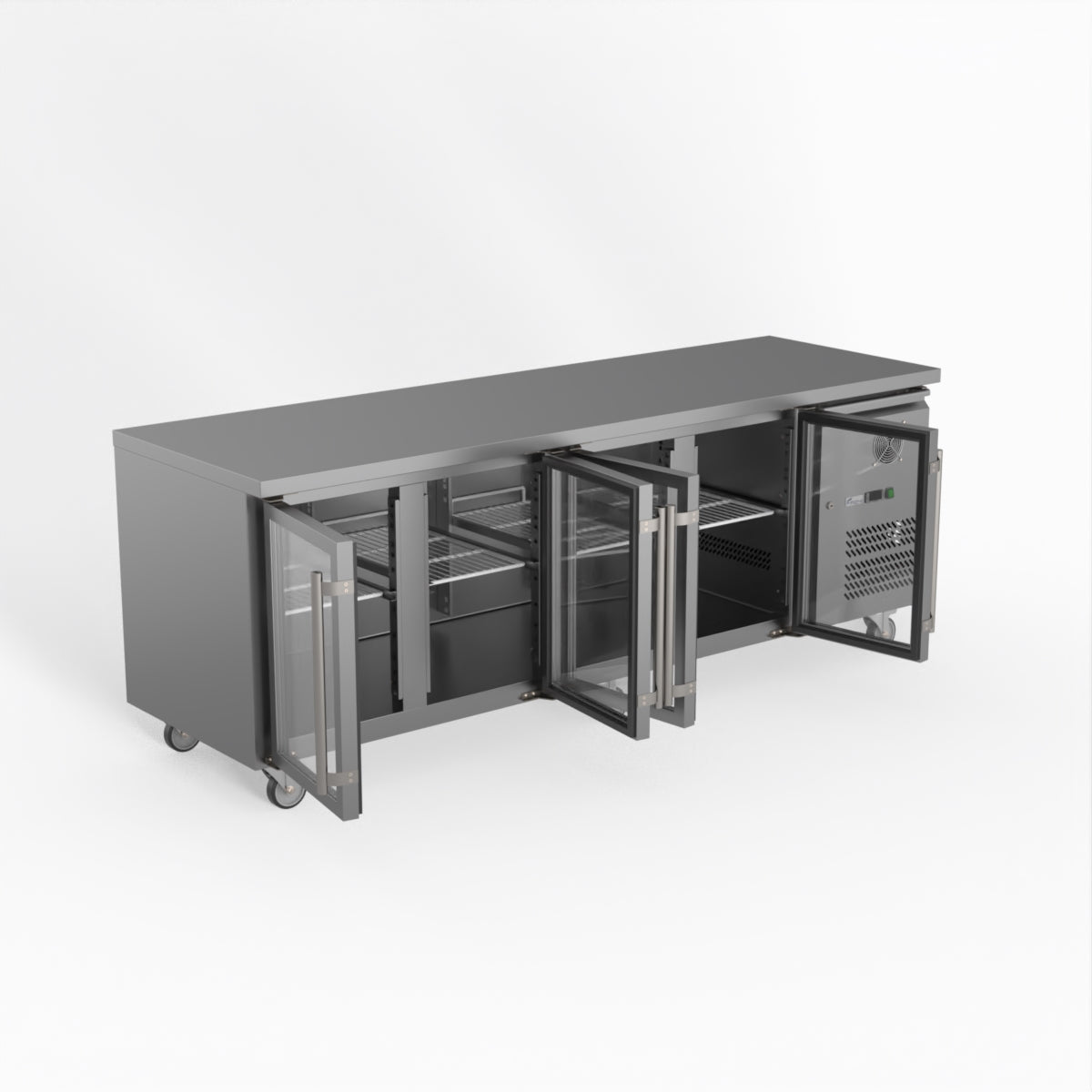 Thermaster Fed-X Four Glass Door Bench Fridge XUB7C22G4V