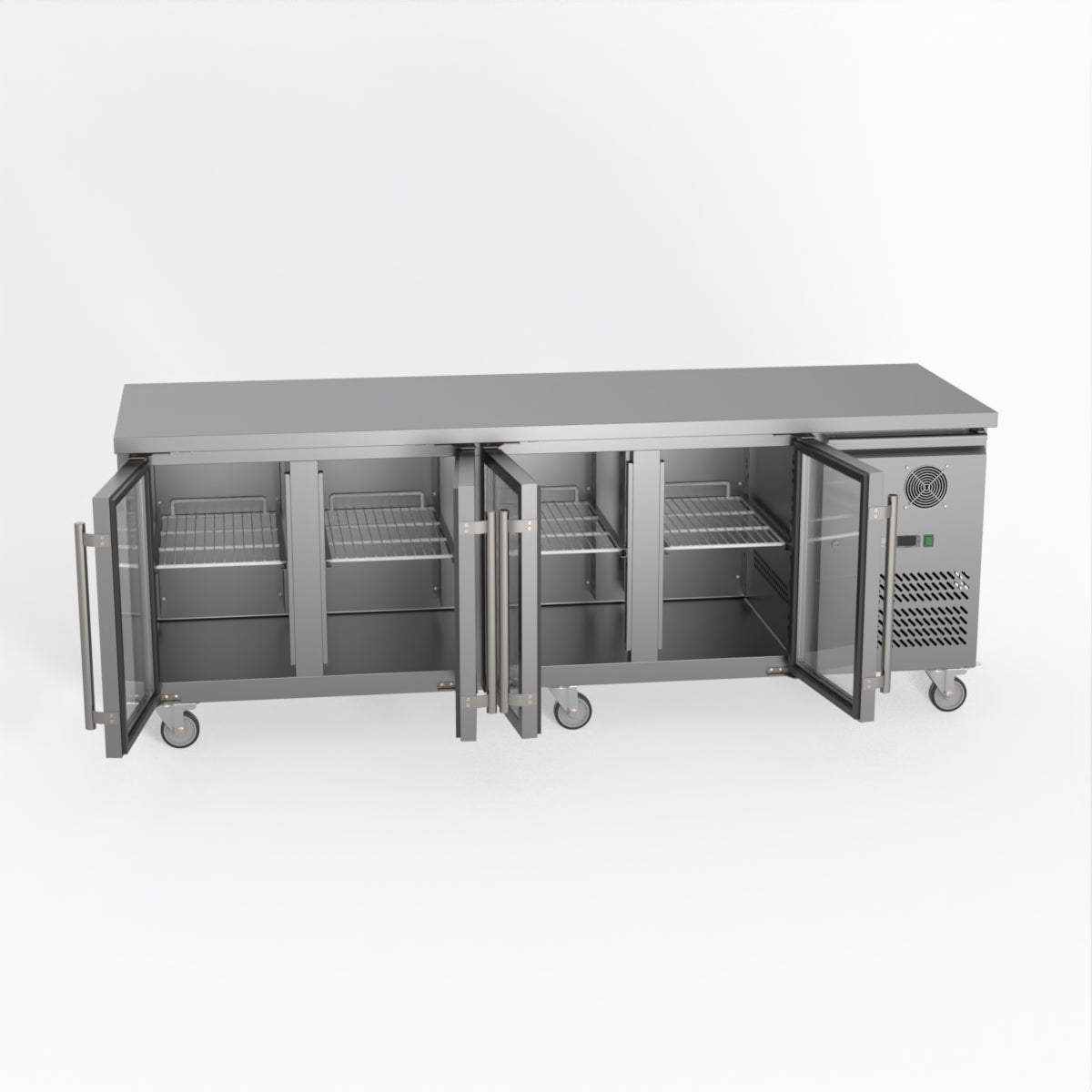 Thermaster Fed-X Four Glass Door Bench Fridge XUB7C22G4V