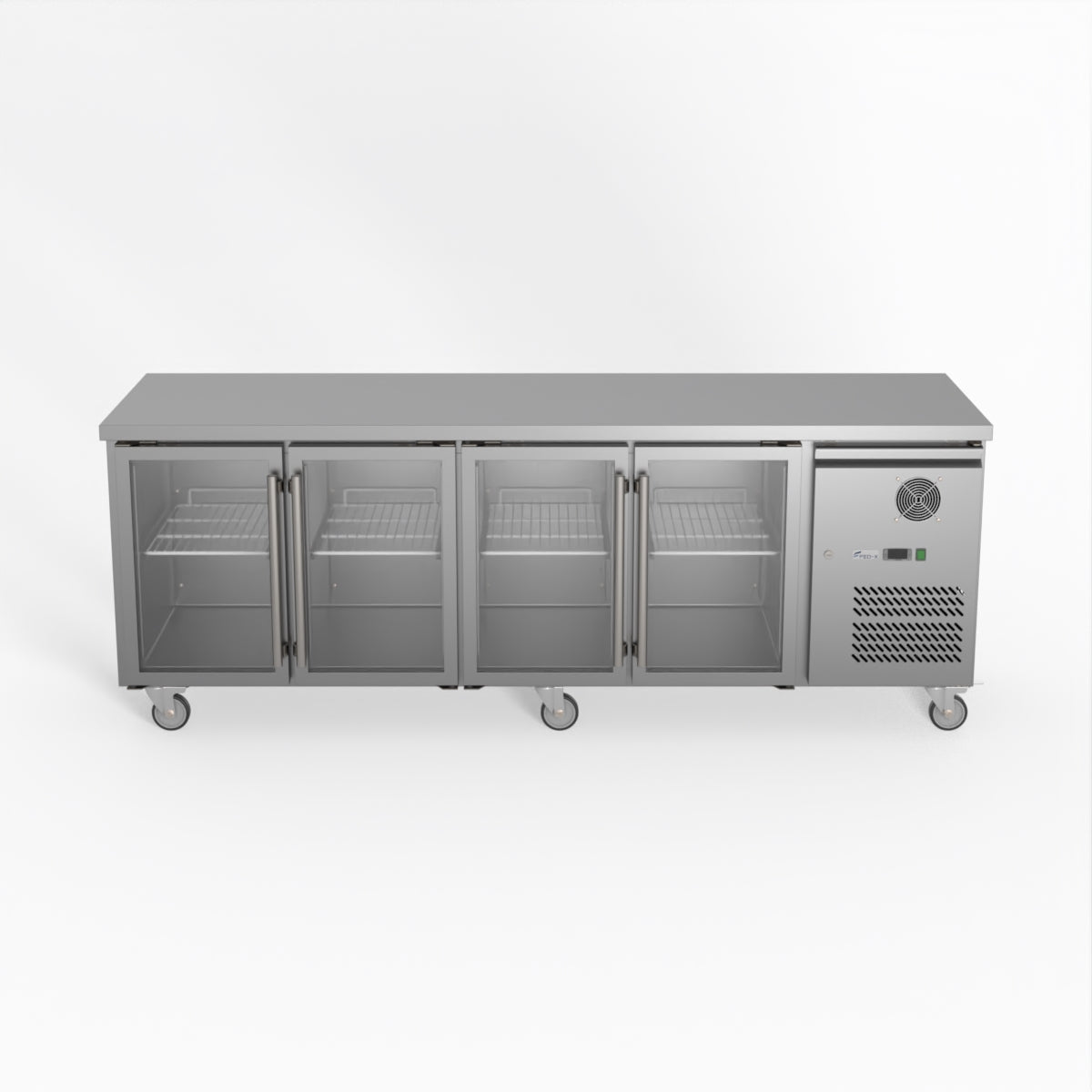 Thermaster Fed-X Four Glass Door Bench Fridge XUB7C22G4V