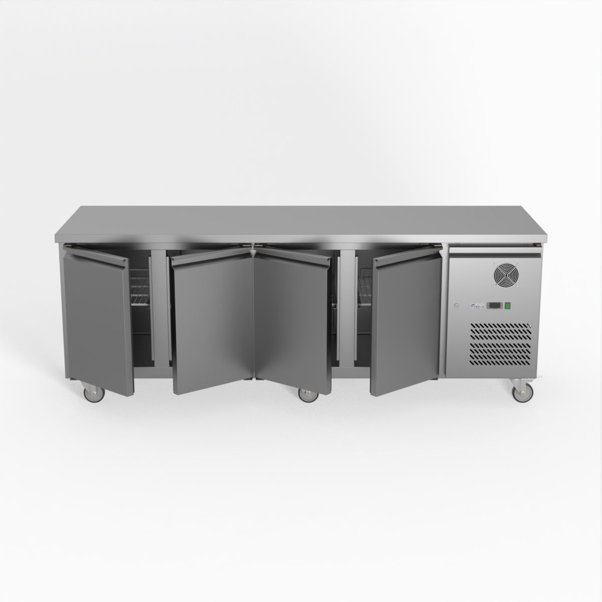 Thermaster Fed-X S/S Four Door Bench Fridge XUB7C22S4V