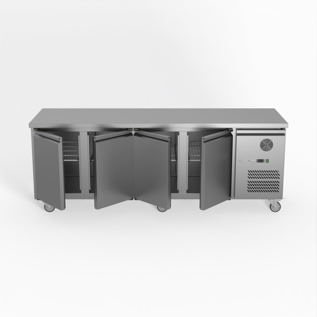 Thermaster Fed-X S/S Four Door Bench Fridge XUB7C22S4V