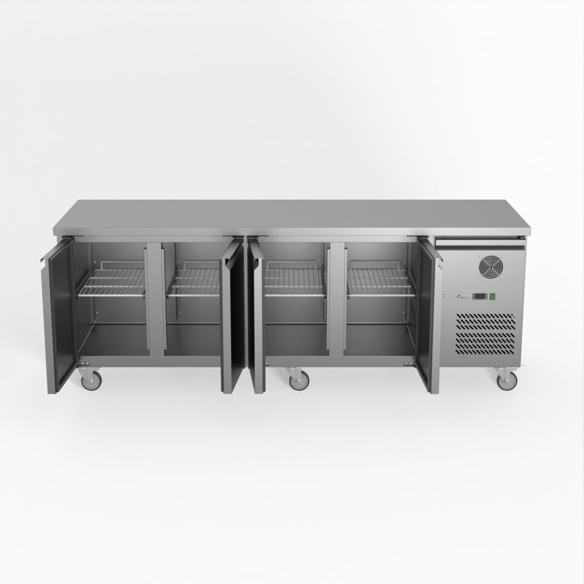 Thermaster Fed-X S/S Four Door Bench Fridge XUB7C22S4V