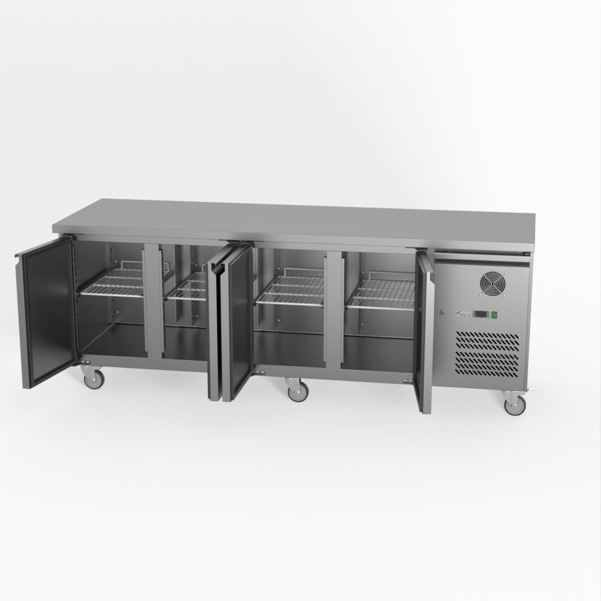 Thermaster Fed-X S/S Four Door Bench Fridge XUB7C22S4V