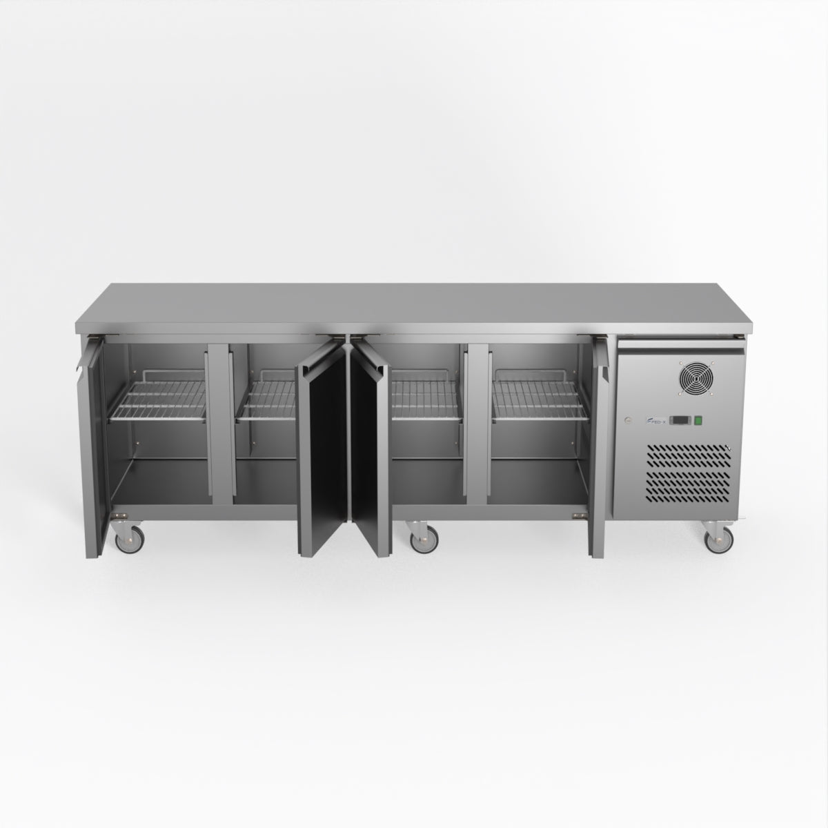 Thermaster Fed-X S/S Four Door Bench Fridge XUB7C22S4V