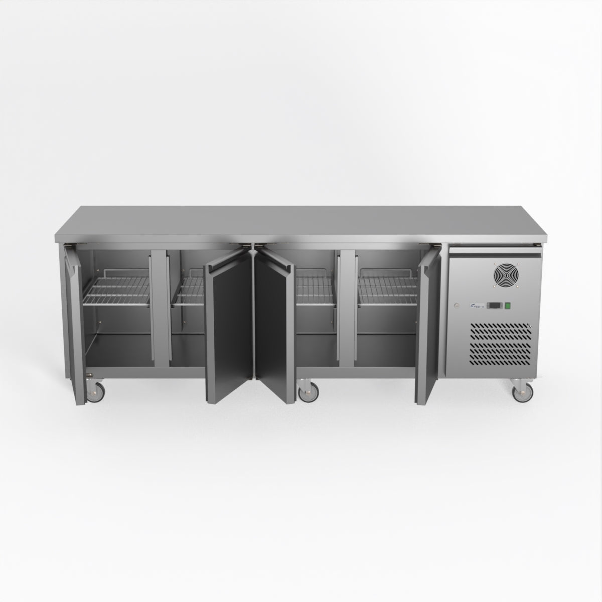 Thermaster Fed-X S/S Four Door Bench Fridge XUB7C22S4V