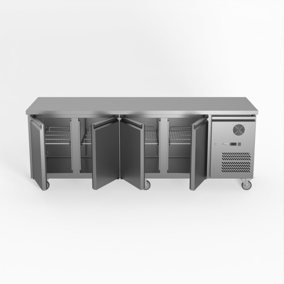 Thermaster Fed-X S/S Four Door Bench Fridge XUB7C22S4V