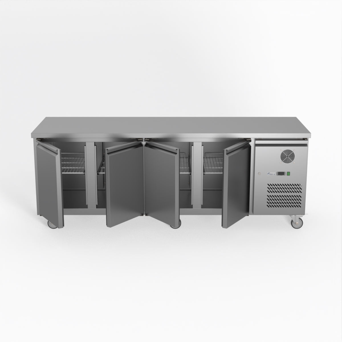 Thermaster Fed-X S/S Four Door Bench Fridge XUB7C22S4V