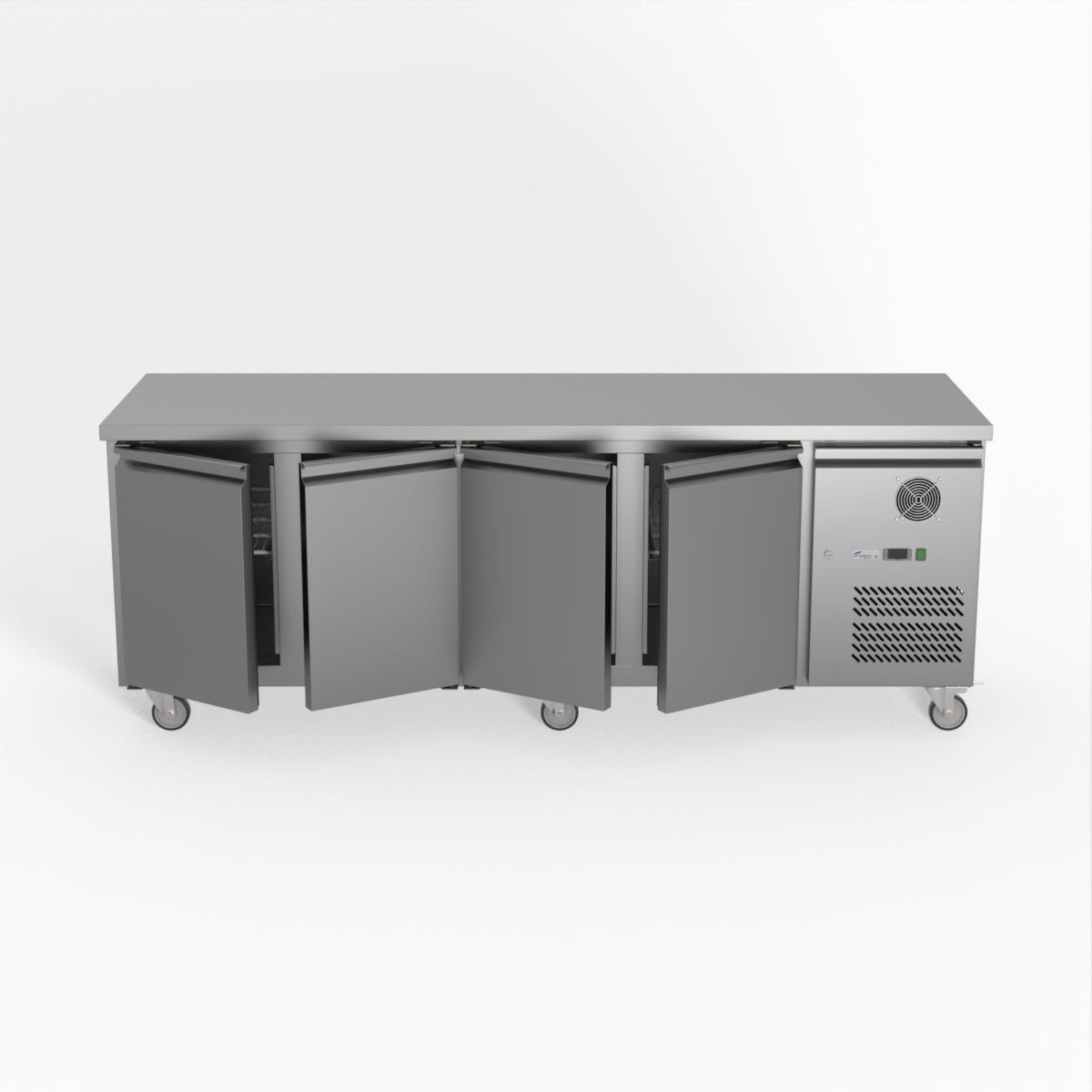 Thermaster Fed-X S/S Four Door Bench Fridge XUB7C22S4V