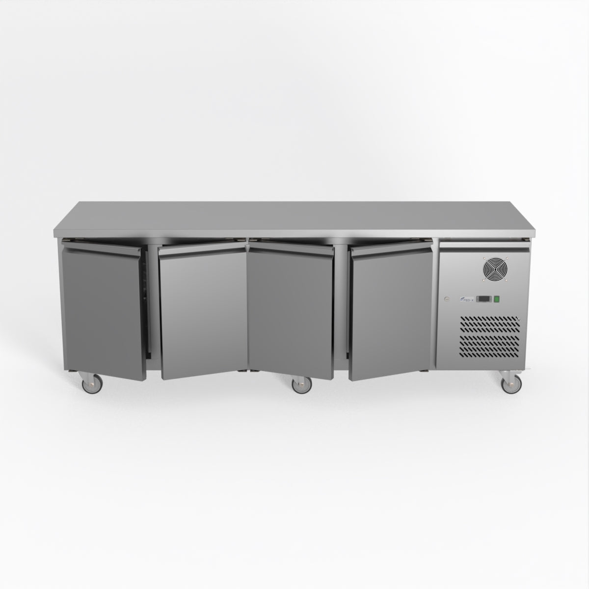 Thermaster Fed-X S/S Four Door Bench Fridge XUB7C22S4V