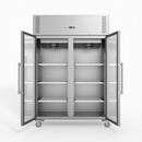 Thermaster Fed-X S/S Two Full Glass Door Upright Freezer XURF1200G2V