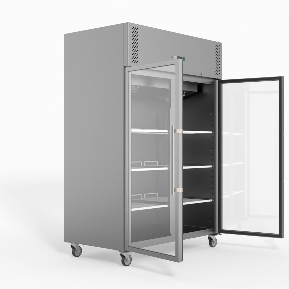 Thermaster Fed-X S/S Two Full Glass Door Upright Freezer XURF1200G2V