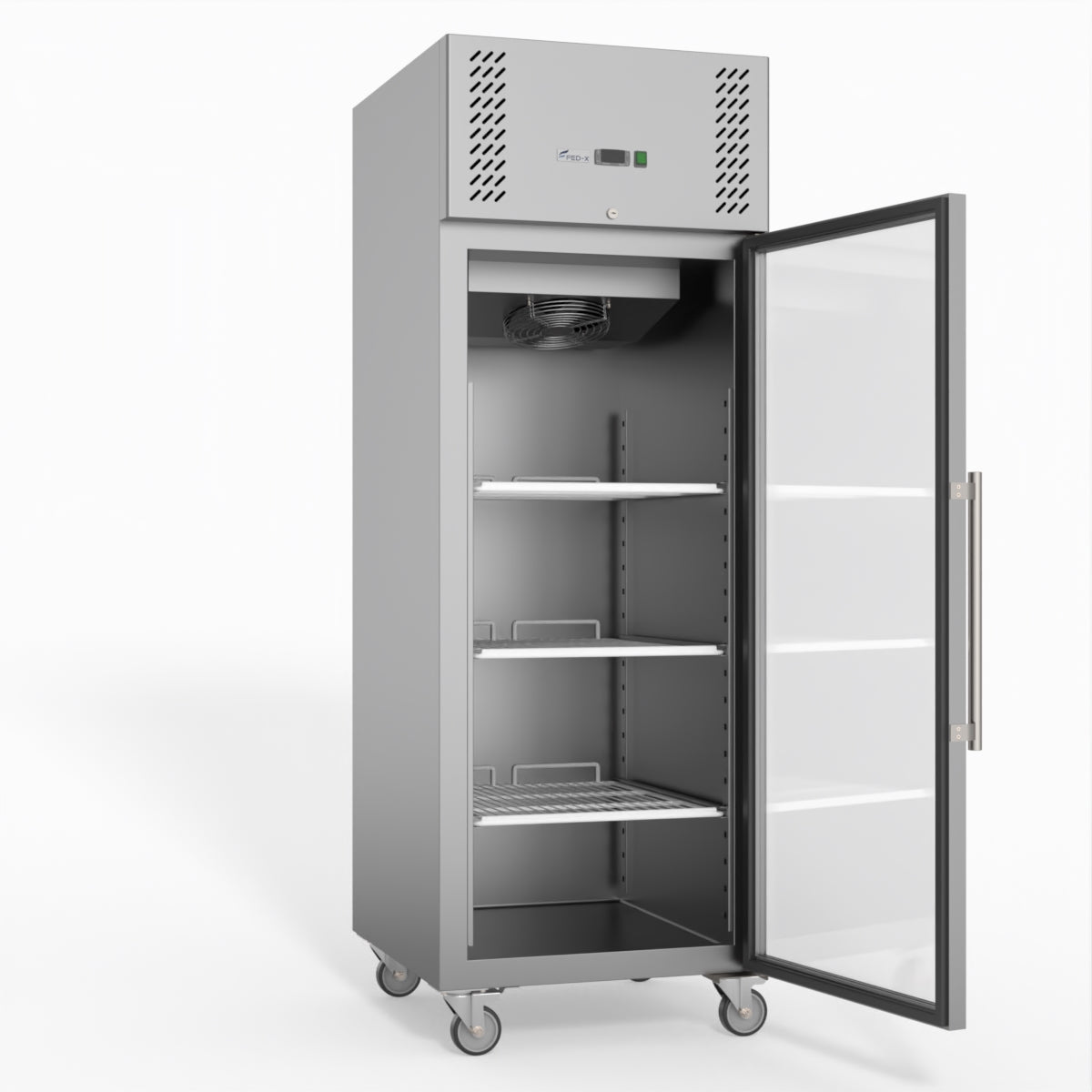 Thermaster Fed-X S/S Full Glass Door Upright Freezer XURF600G1V