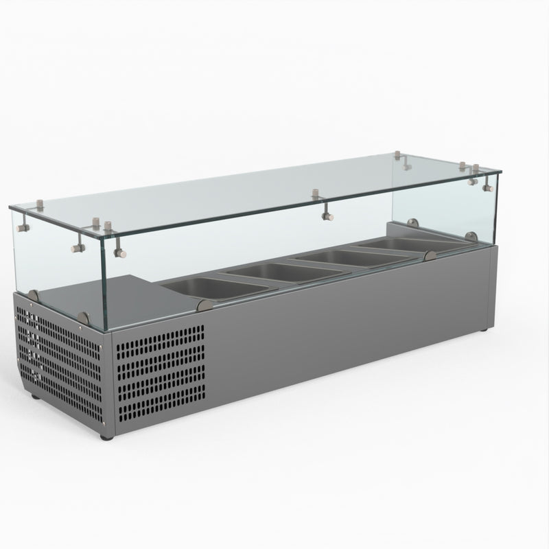 Thermaster Fed-X Flat Glass Salad Bench XVRX1200/380