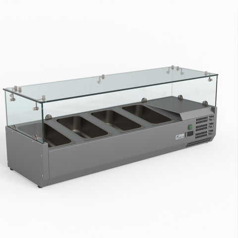 XVRX1200/380 Thermaster Fed-X Flat Glass Salad Bench XVRX1200/380
