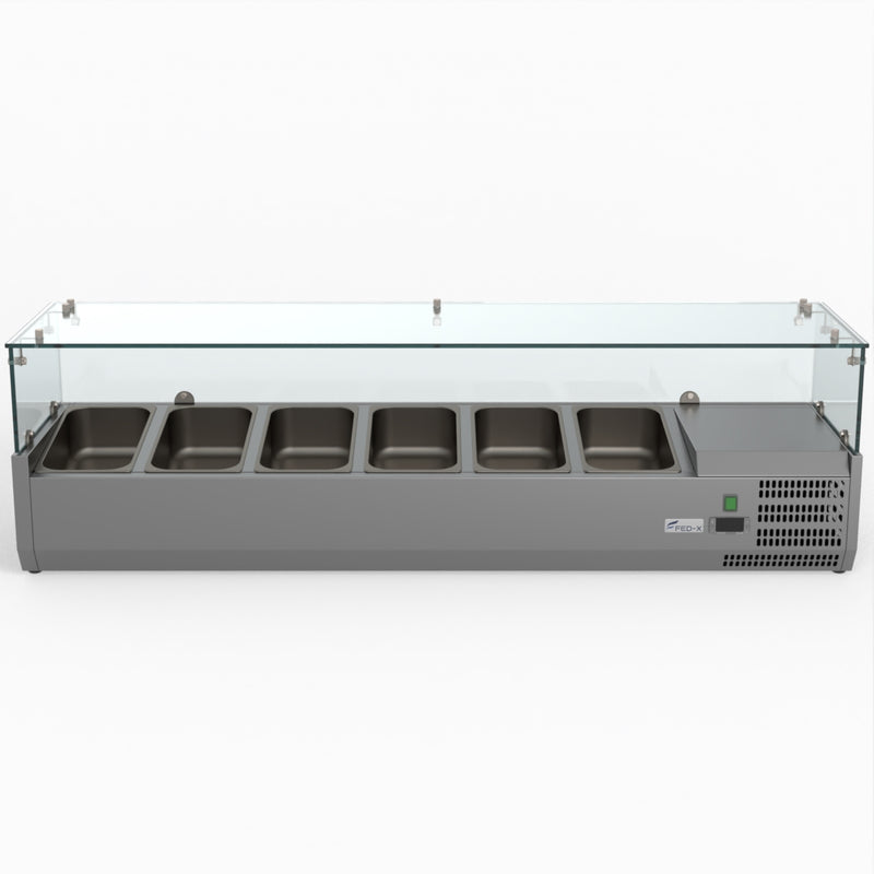 Thermaster Fed-X Flat Glass Salad Bench XVRX1500/380