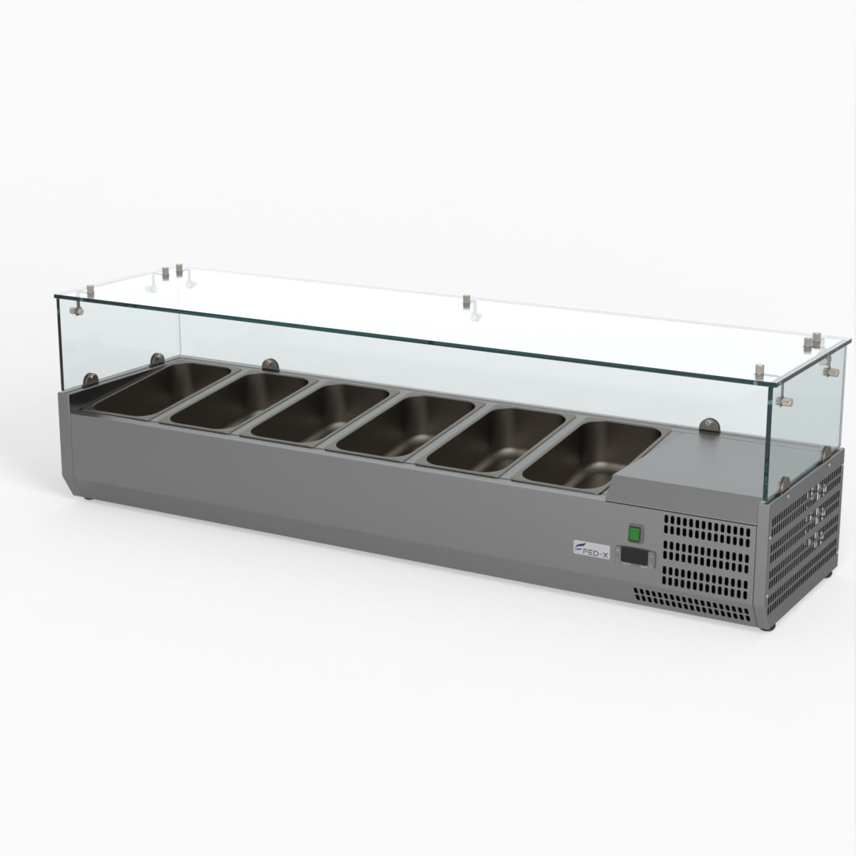 Thermaster Fed-X Flat Glass Salad Bench XVRX1500/380