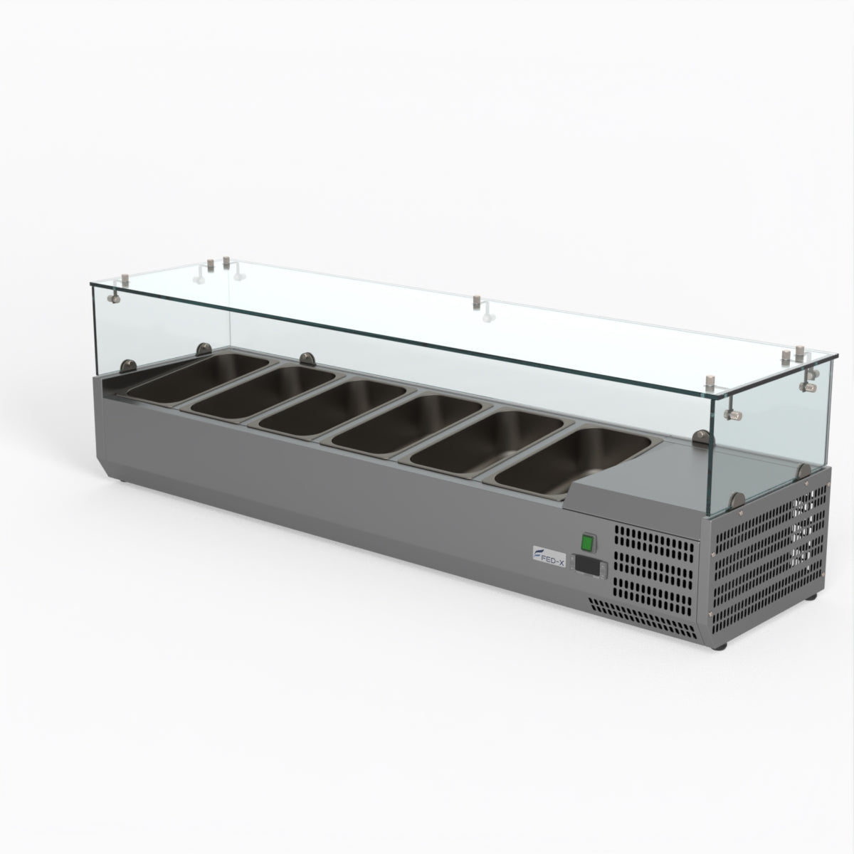 Thermaster Fed-X Flat Glass Salad Bench XVRX1500/380