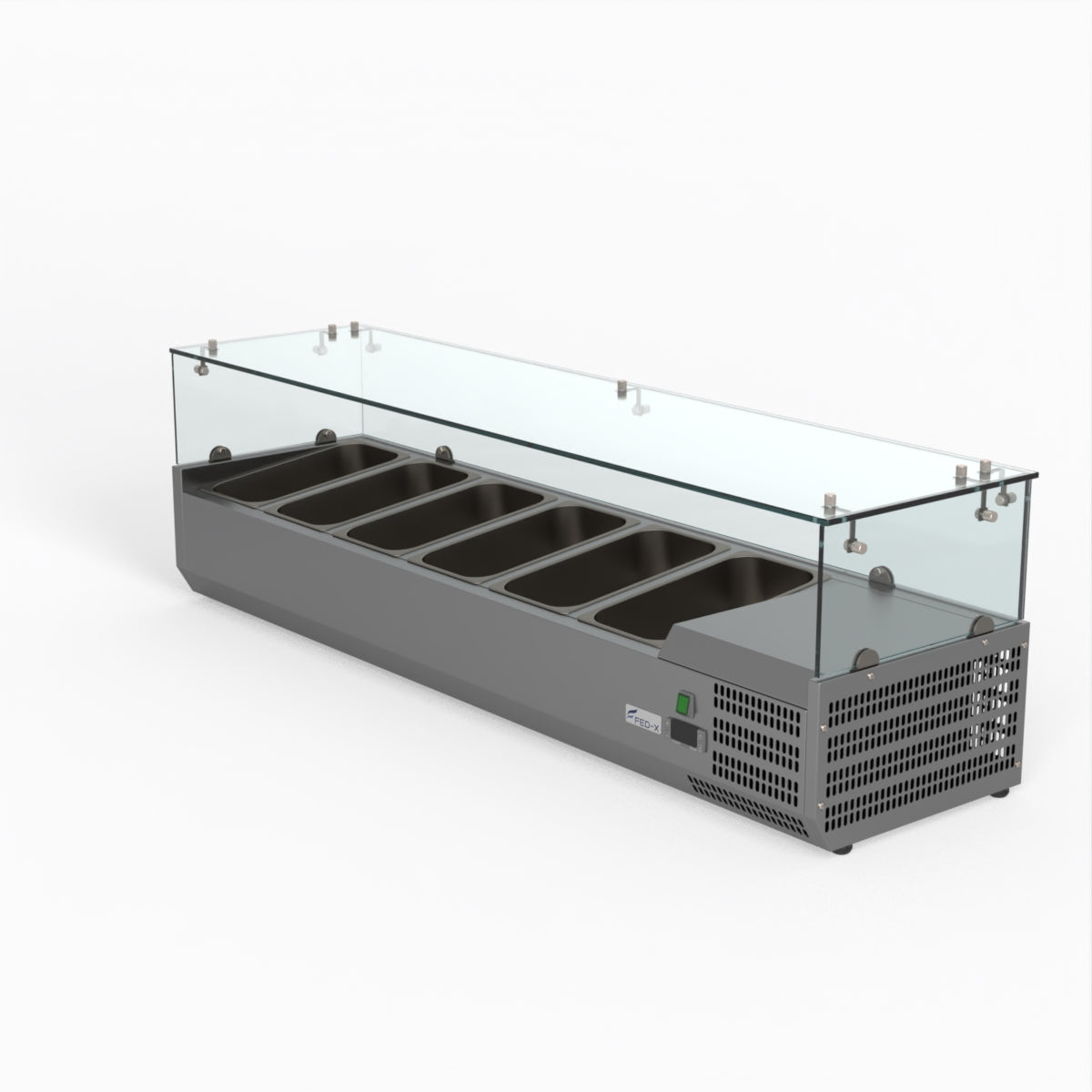 Thermaster Fed-X Flat Glass Salad Bench XVRX1500/380
