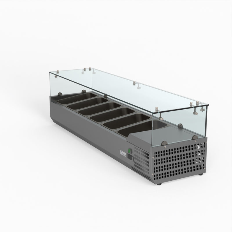 Thermaster Fed-X Flat Glass Salad Bench XVRX1500/380