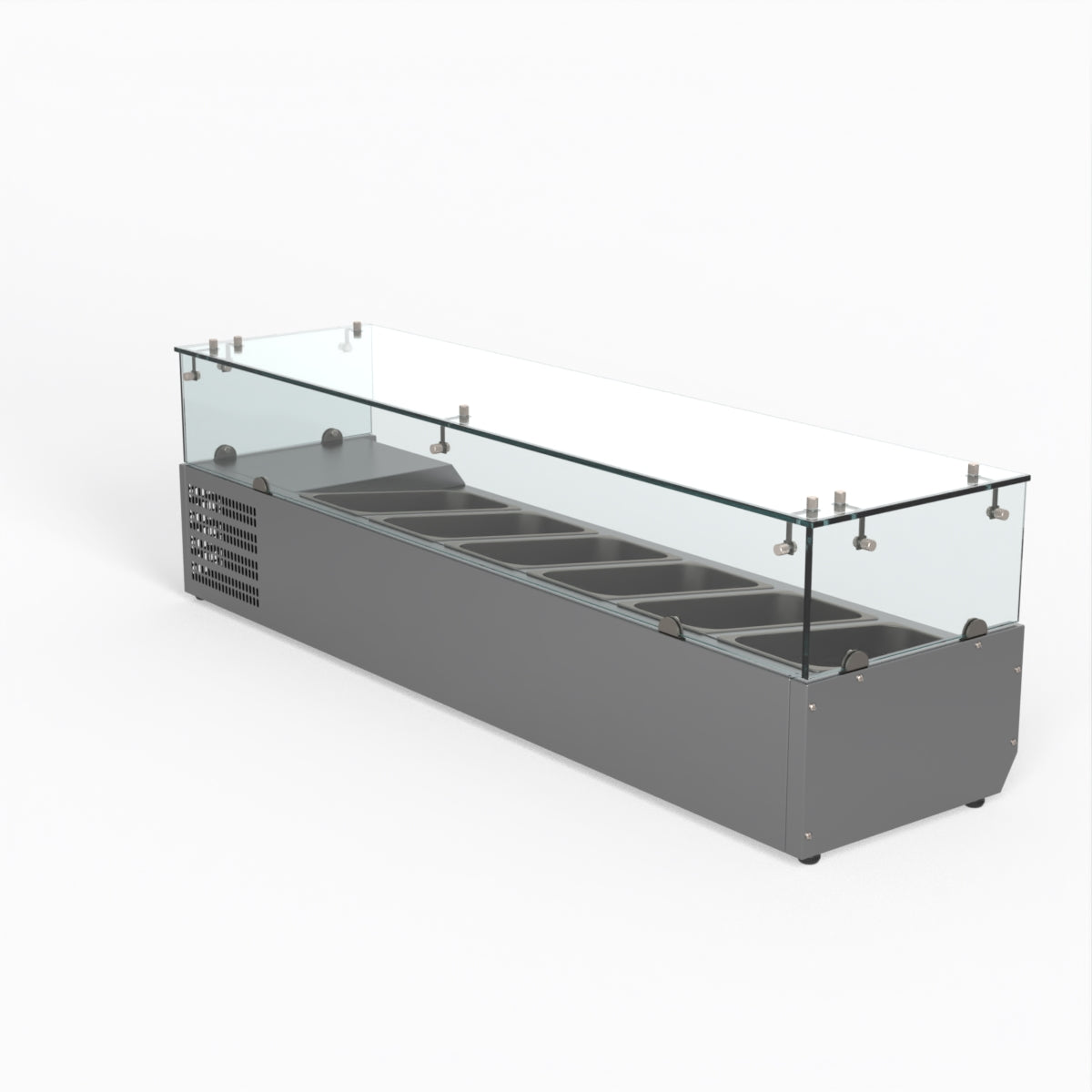 Thermaster Fed-X Flat Glass Salad Bench XVRX1500/380