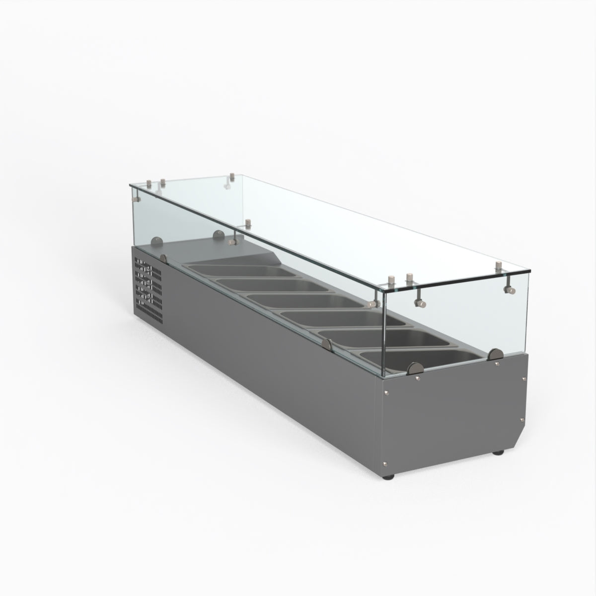 Thermaster Fed-X Flat Glass Salad Bench XVRX1500/380