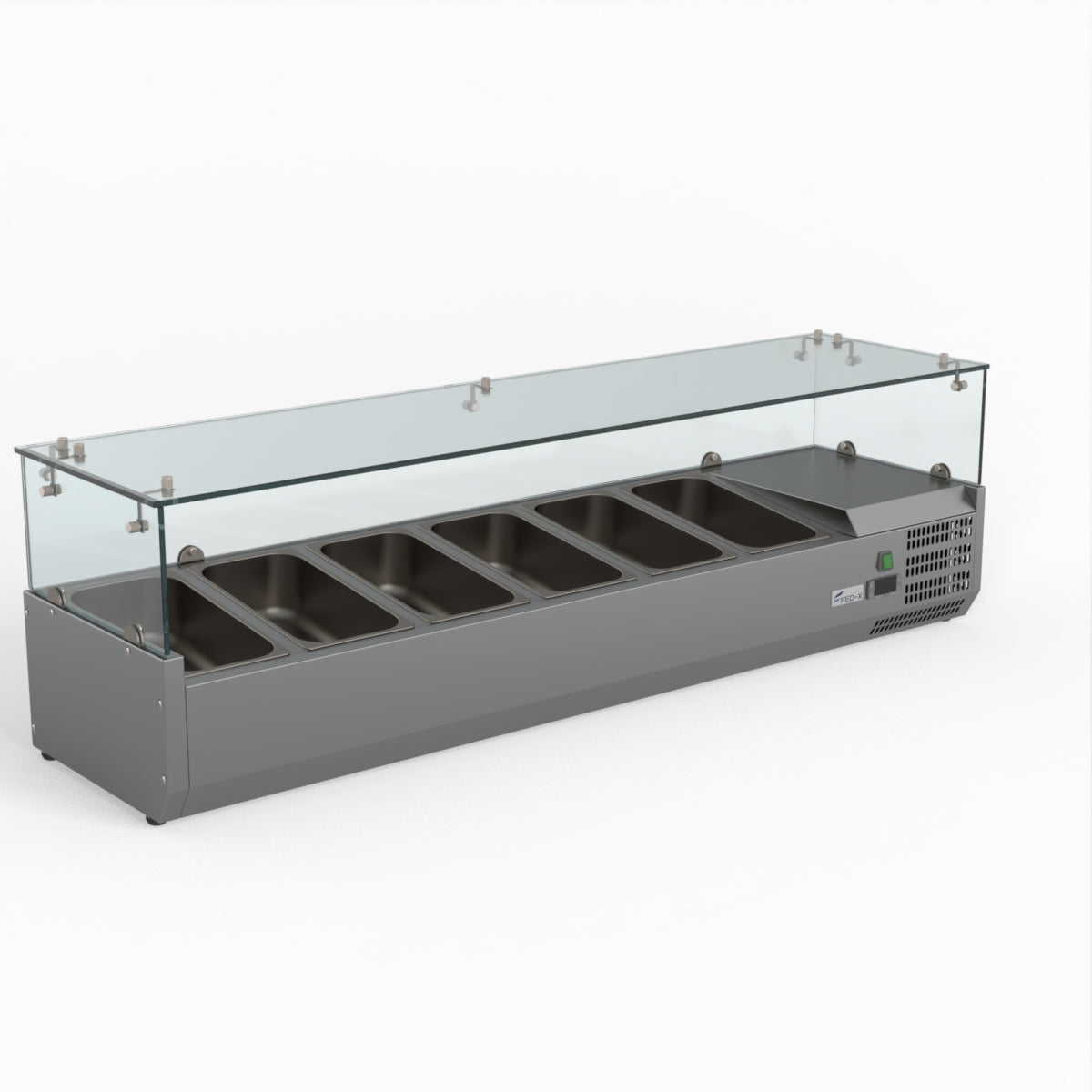 Thermaster Fed-X Flat Glass Salad Bench XVRX1500/380