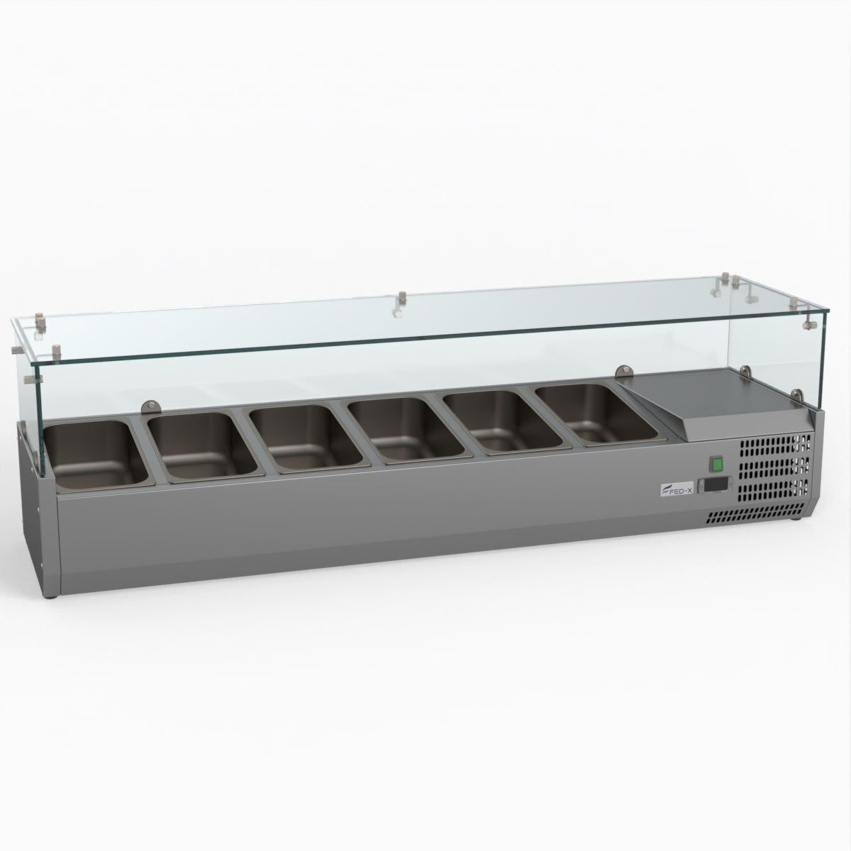 Thermaster Fed-X Flat Glass Salad Bench XVRX1500/380