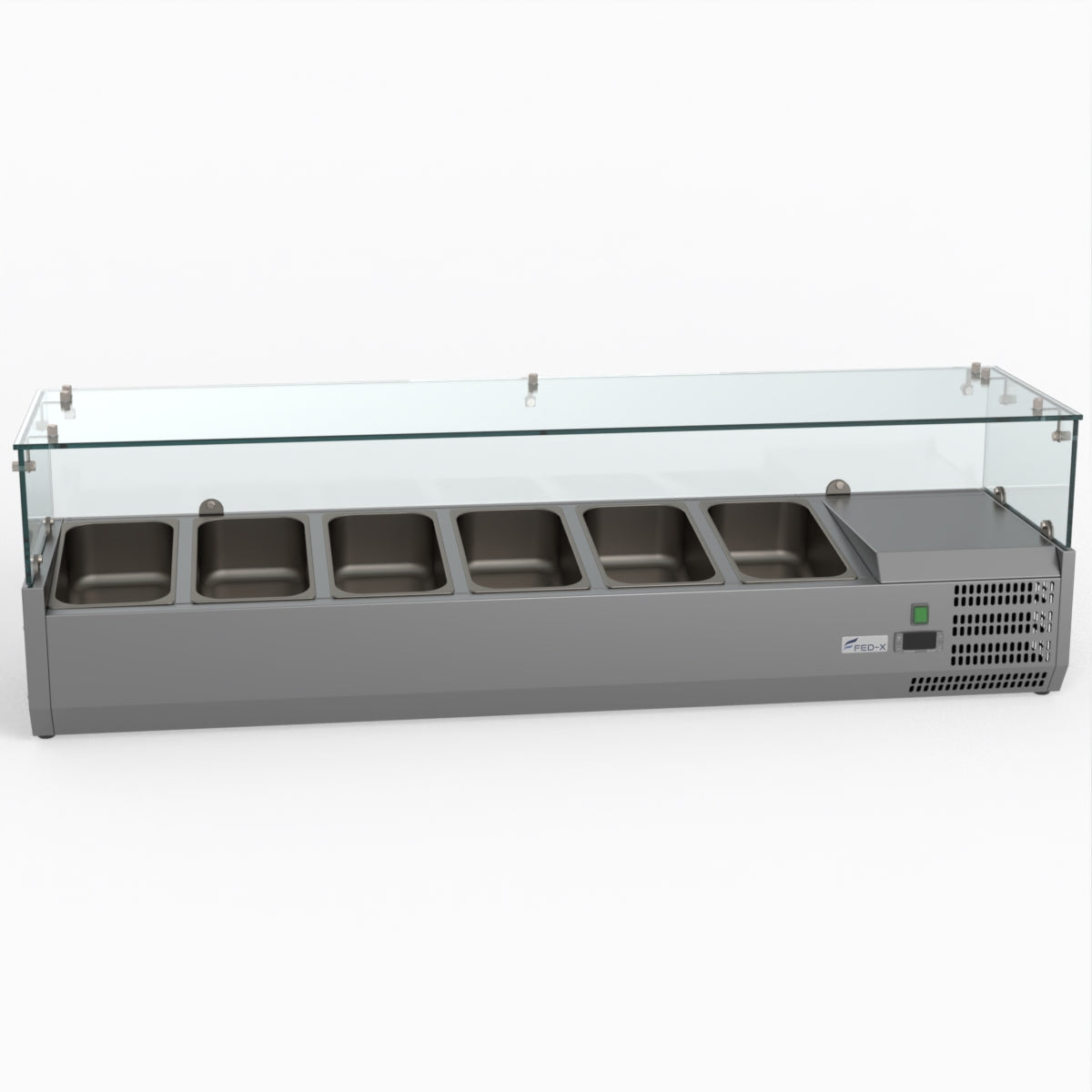 Thermaster Fed-X Flat Glass Salad Bench XVRX1500/380