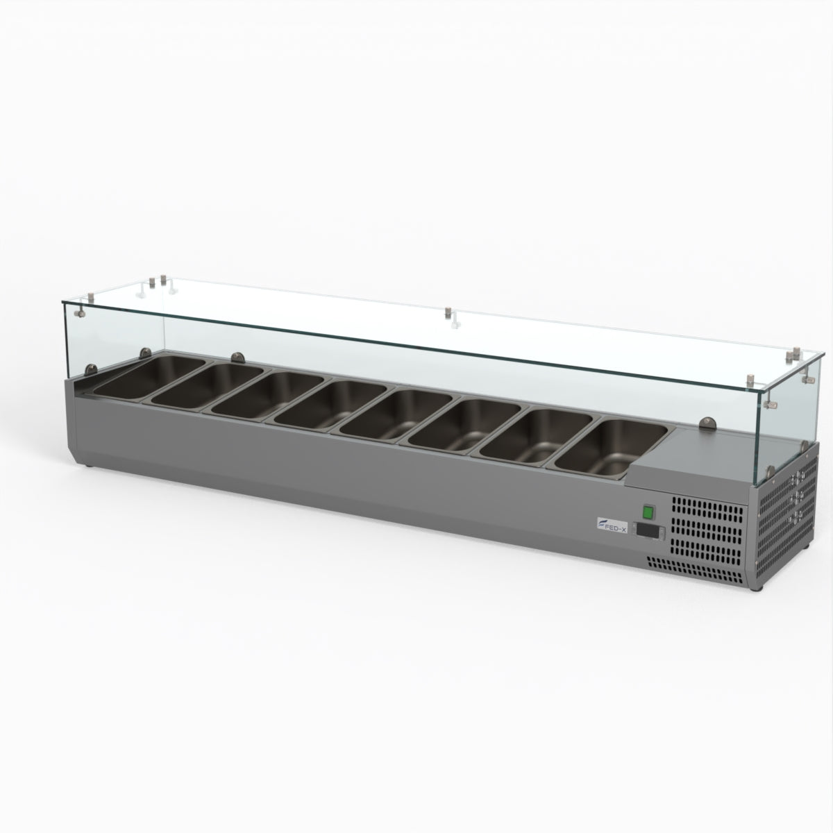 Thermaster Fed-X Flat Glass Salad Bench XVRX1800/380