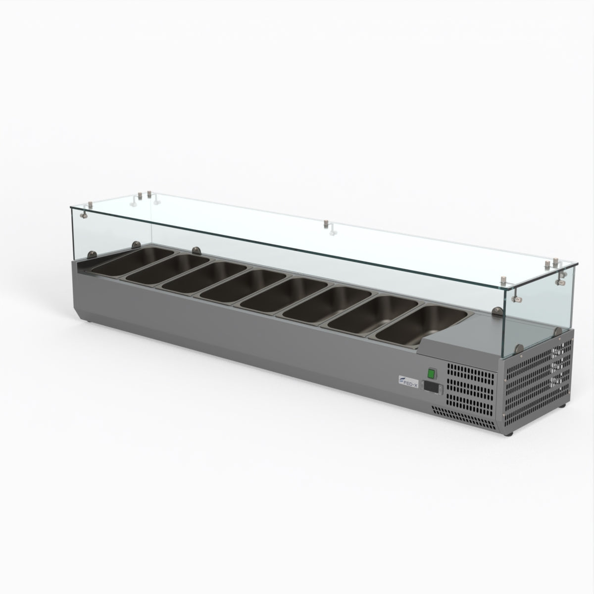 Thermaster Fed-X Flat Glass Salad Bench XVRX1800/380