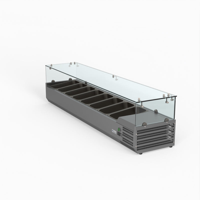 Thermaster Fed-X Flat Glass Salad Bench XVRX1800/380