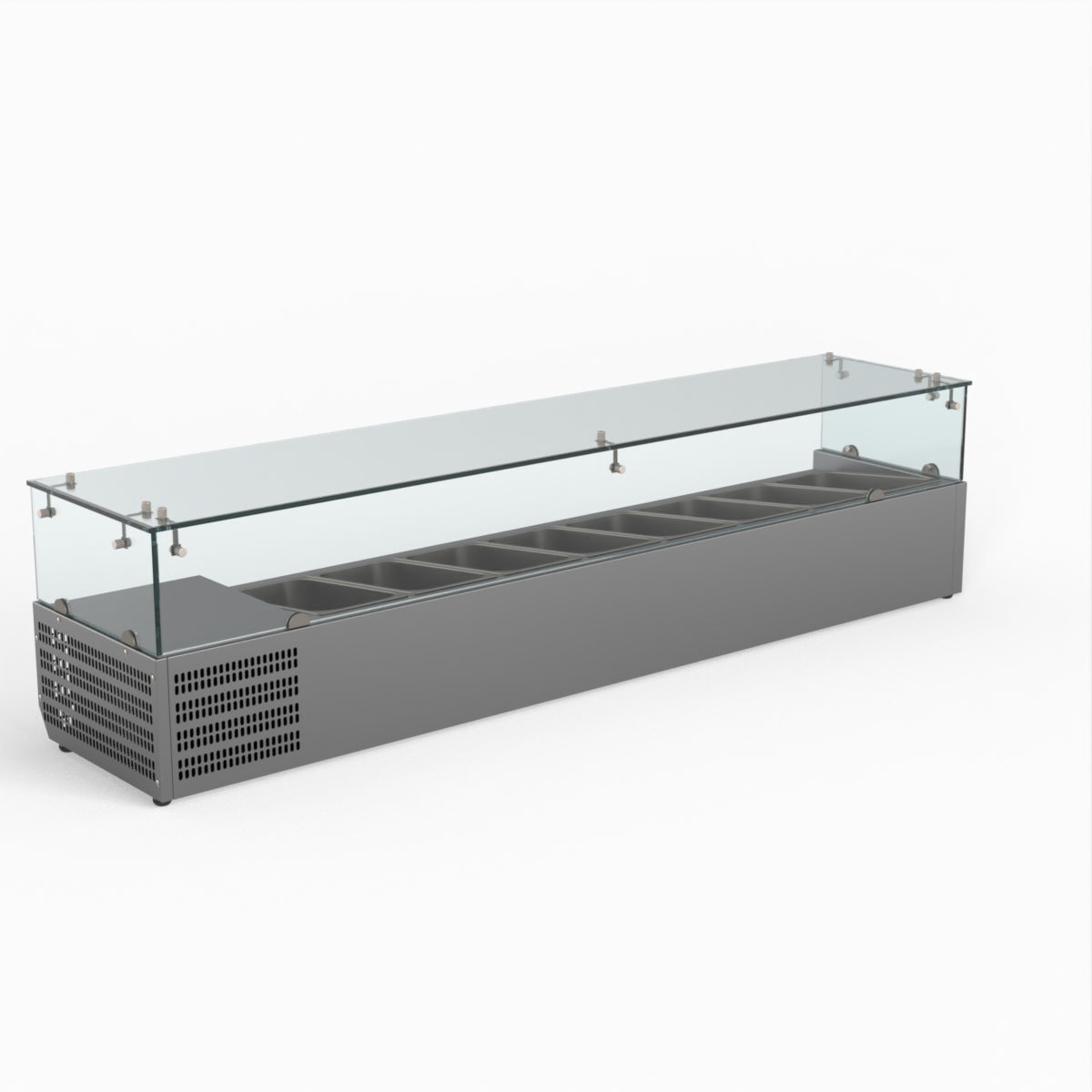 Thermaster Fed-X Flat Glass Salad Bench XVRX1800/380