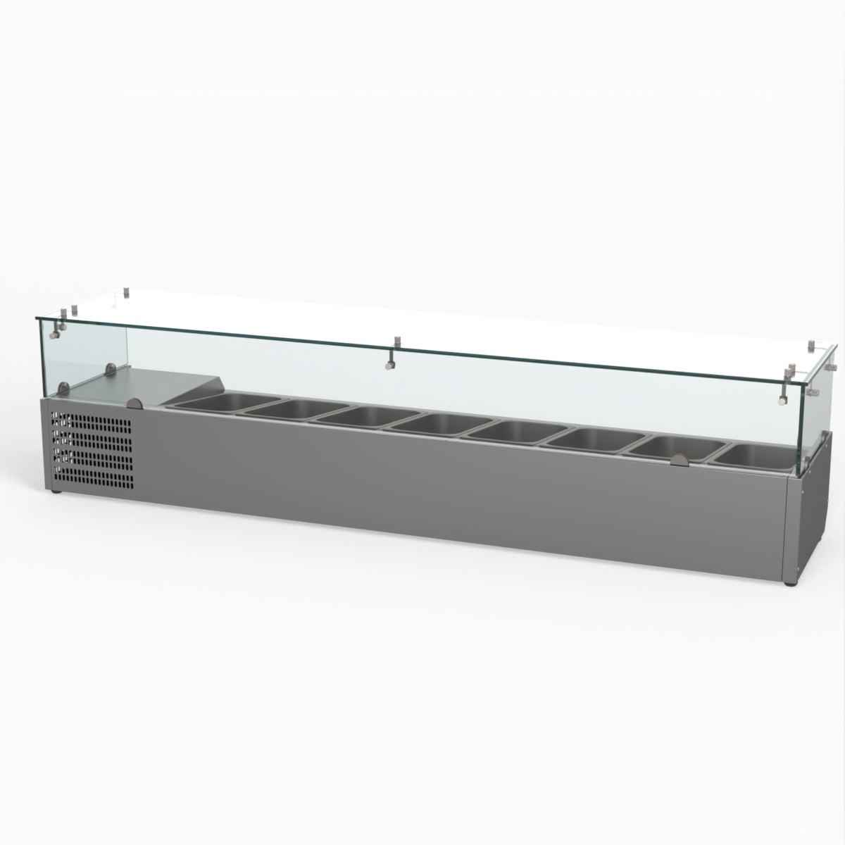 Thermaster Fed-X Flat Glass Salad Bench XVRX1800/380