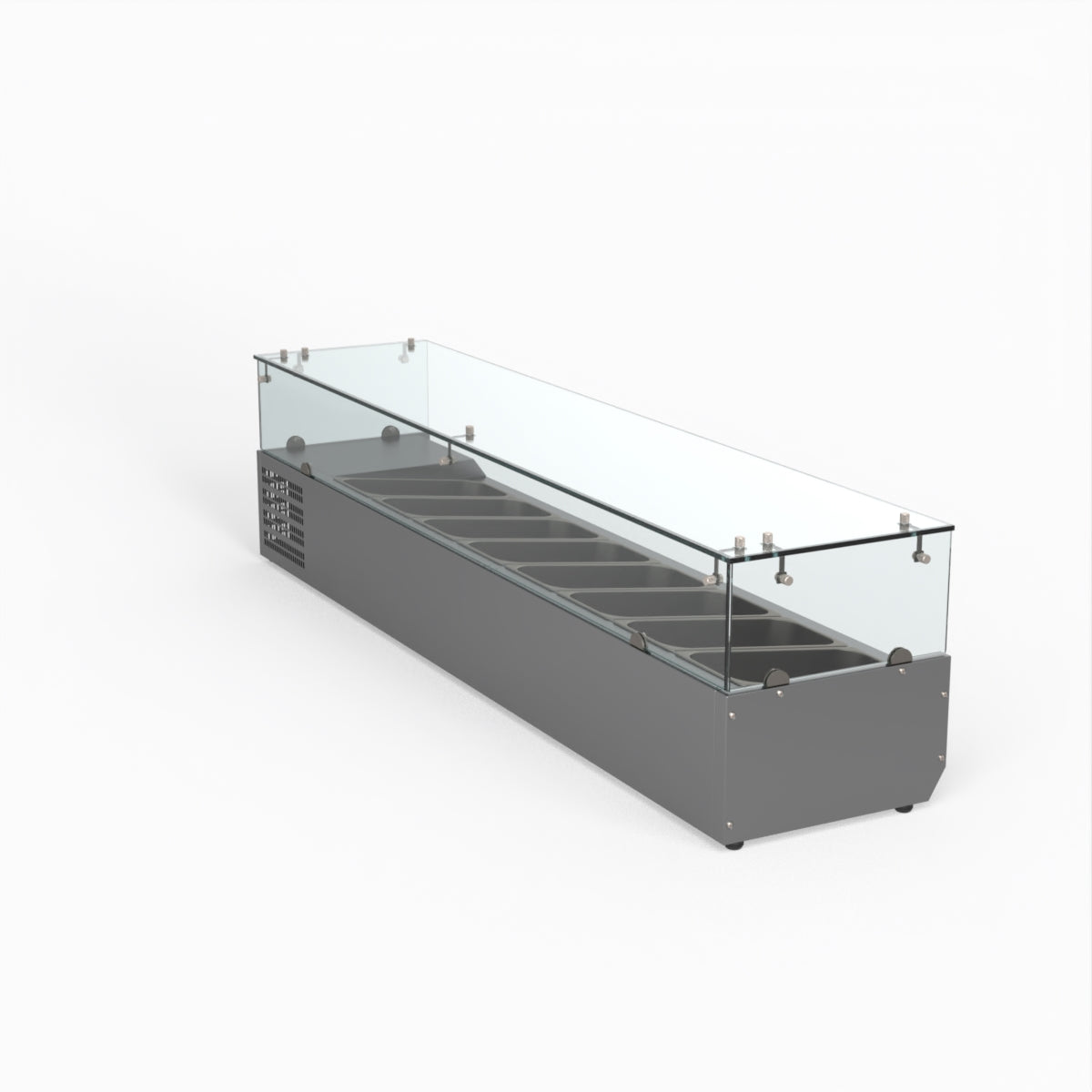 Thermaster Fed-X Flat Glass Salad Bench XVRX1800/380