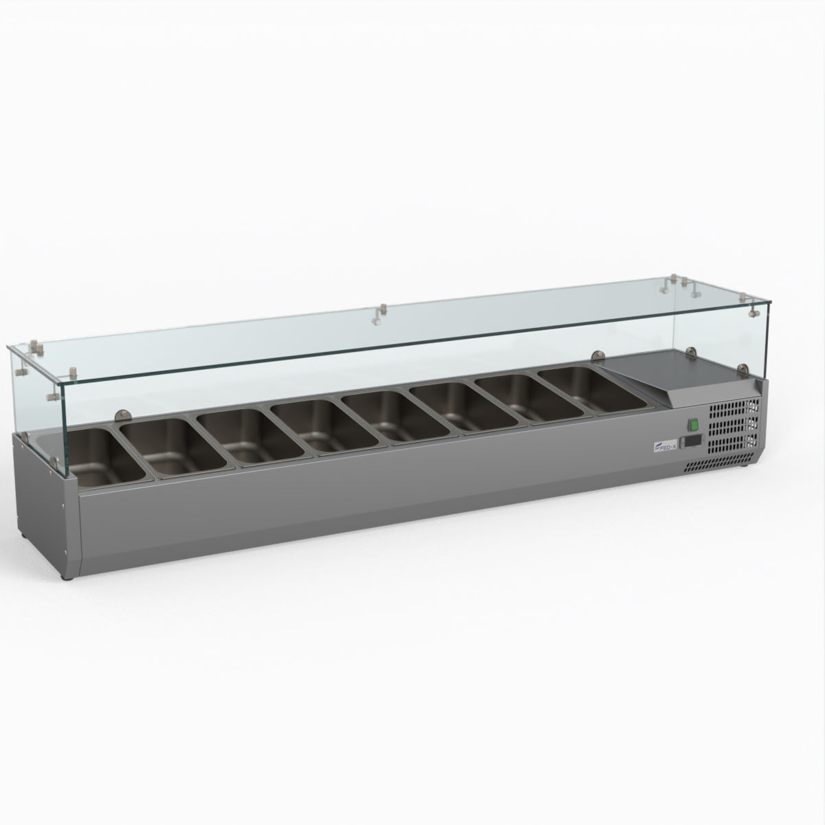 Thermaster Fed-X Flat Glass Salad Bench XVRX1800/380