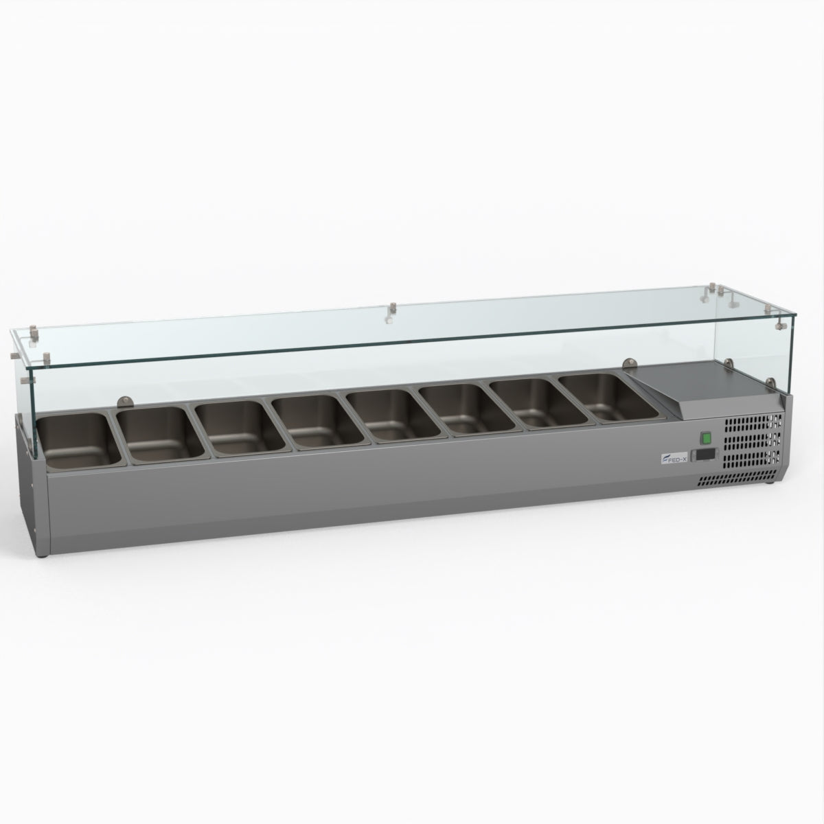 Thermaster Fed-X Flat Glass Salad Bench XVRX1800/380